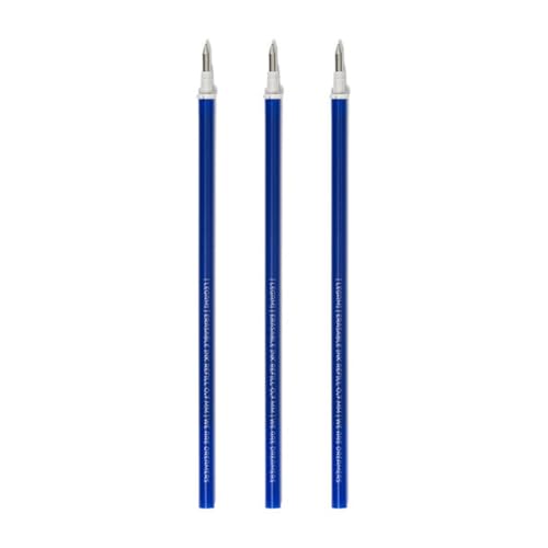 Legami - Refill for Erasable Gel Pen, Set of 3, Height 13 cm, Blue Thermosensitive Ink, 0.7 mm Tip
