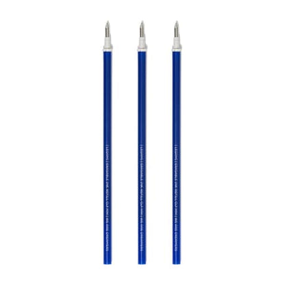 Legami - Refill for Erasable Gel Pen, Set of 3, Height 13 cm, Blue Thermosensitive Ink, 0.7 mm Tip