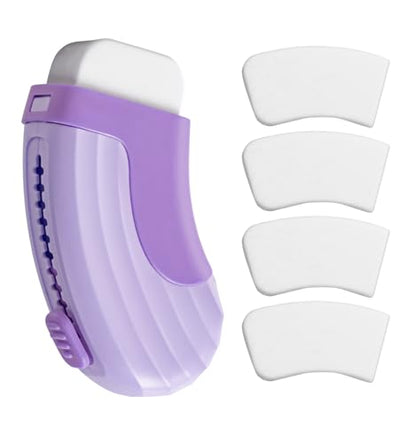 4+1 Pack Rubber Erasers Sliding Retractable Eraser, Large White Erasers for School Office Art Drawing Pencil Eraser for Kids- Purple - color: Purple