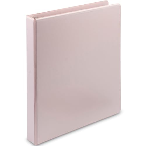 Samsill Plant Based Durable D-Ring Binders – 0.5 Inch 3 Ring Binder with 125 Sheet Capacity, Eco Friendly School and Office Supplies (Single, Rose) - color: Rose, size: 0.5-Inch, style: Single