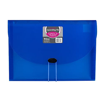 13-Pocket Biodegradable Expanding File, Letter, Blue - color: Blue, size: 13-Pocket