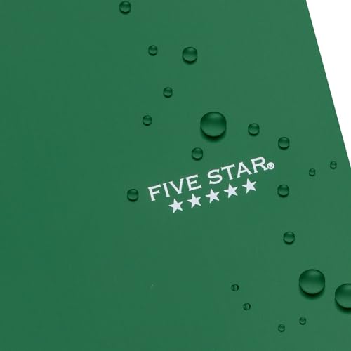 Five Star Spiral Notebook + Study App, 3 Subject, College Ruled Paper, Fights Ink Bleed, Water Resistant Cover, 8-1/2" x 11", 150 Sheets, Green (72067) (Pack of 6) - color: Green, size: 1 Count (Pack of 6)