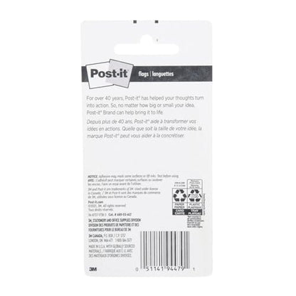 Post-it Flags, 60/On-the-Go Dispenser, .94 in Wide, Alternating Electric Glow Collection (680-EG-ALT) (Pack of 2) - size: Pack of 2