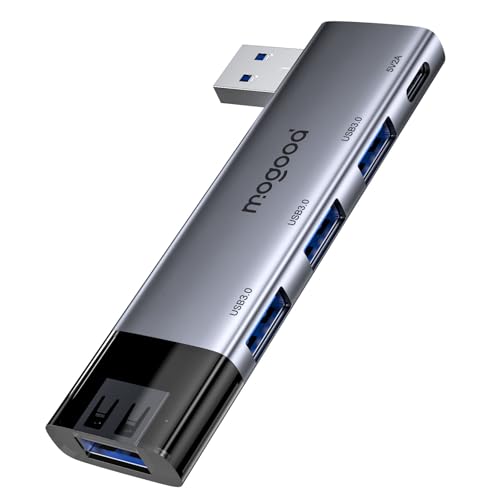 MOGOOD USB 3.0 Hub for Laptop 4-Port Multi USB Splitter Adapter | USB Port Expander,USB Hub for Laptop Mac Windows PC Printer Flash Drive Mobile HDD, [Charging Not Supported], Plug and Play