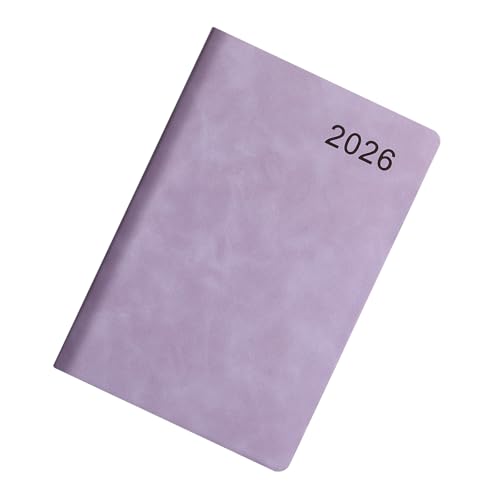 2026 Day Planner 2026 Leather Academic Journal Notebook with 360 Pages Lined for Men Women Daily Scheduling Planning Student Study Schedule Organiser - color: Purple