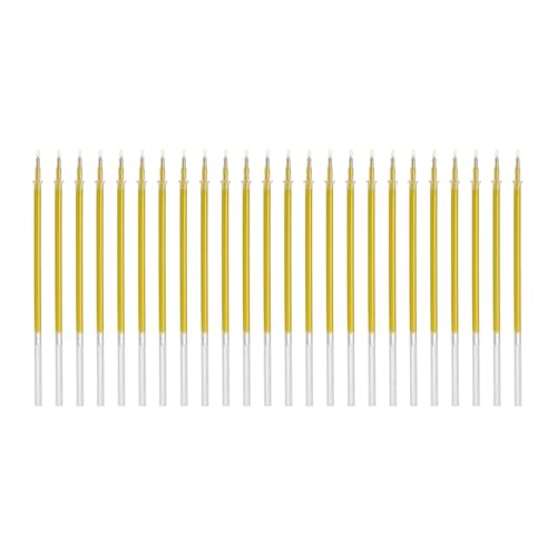PATIKIL 0.5mm Gel Pens Refills, 24 Pack Gel Pens Metallic Ink Fine Point Colored Refill Set for Adults Coloring Books Journaling Scrapbooking Art Drawing, Gold - color: Gold