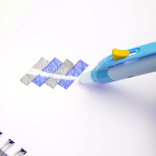 M&G 6 PCS Erasable Pens, 0.5mm Blue Ink Erasable Gel Pens, Fine Point Retractable Pens Make Mistakes Disappear, Premium Comfort Grip Note Taking and Crossword Puzzles - color: blue ink