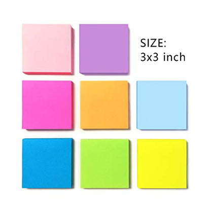 16 Pads Pop Up Sticky Notes 3x3 Refills Bright Colors Self-Stick Notes Pads Super Adhesive Sticky Notes Great Value Pack - color: 16 Pads-pop Up