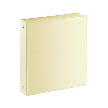 SUIN 1 Inch 3 Ring Binder, Clear 1'' View Presentation Binders with 2 Pockets, Fits 8.5 x 11 Letter Size, Durable Polypropylene, Non-Stick & PVC-Free for School, Office & Home (Brushed Yellow) - color: Brushed Yellow