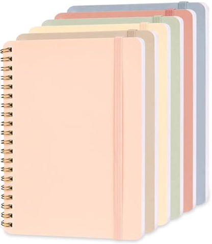EHME EHME EHME 6 PCS Small Spiral Notebook 5x7, Cute Aesthetic Spiral Journal Note book for Women & Men, Spiral Bound Journals for Work School Note Taking Business, Journals for Writing 50 Sheets