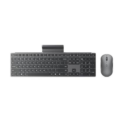 Lenovo 700 Modern Wireless Keyboard & Mouse Combo, 2.4 GHz Dongle & Dual Bluetooth Connection, AES-128 Encryption, 36 Month Battery Life, Quiet Mouse, Luna Grey - size: Combo