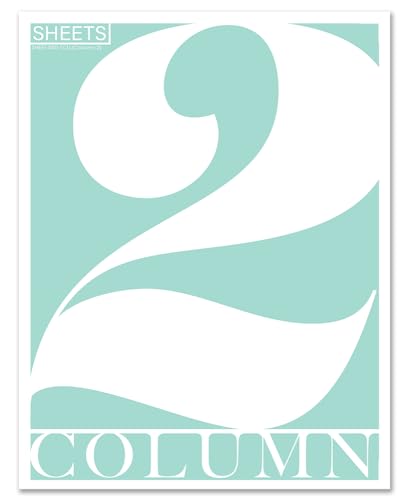 BookFactory 2 Columns Columnar Sheets/Two Column Loose Sheet Format - 50 Pieces of Paper, 8.5'' x 11'', 3 Hole Punched Loose Leaf Sheets (Made in USA) - size: 2 Column, style: Loose Sheets