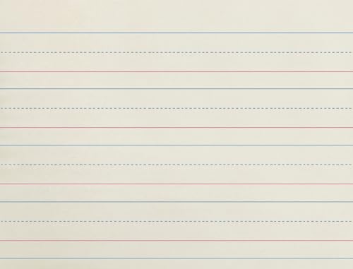 School Smart Zaner-Bloser Writing Paper, Handwriting Practice Lined Paper, Grade K Learning, 1-1/8 Inch Rule, 10-1/2 x 8 Inches, 500 Sheets - size: 10.5" x 8", style: 1-1/8 Inch Ruled