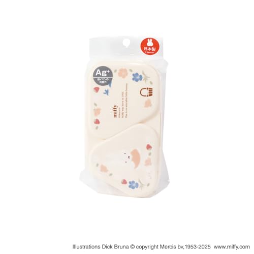 Kutsuwa MF952 Miffy Rice Side Dish Case, Left 7.5 + Right 8.5 fl oz (215 + Right) 8.5 fl oz (250 ml), British Garden, Made in Japan - color: Rice Side Dish Case