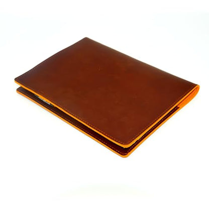 Genuine Leather Journal Notebook Cover Composition Notebooks 9.75" x 7.5", Gift For Student, Writing Diary for Writer Brown - color: Brown