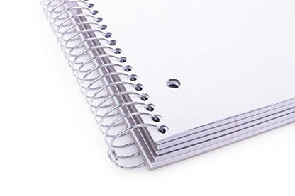 Mintra Office Durable Spiral Notebooks, 5 Subject (White, Wide Ruled 1pk) - color: White, size: Wide Ruled 1pk