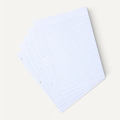 Amazon Basics Wide Ruled Loose Leaf Paper, 10.5" x 8", 150 Sheets, No Binding, White, 1-Pack - size: Wide Ruled, 1-pack