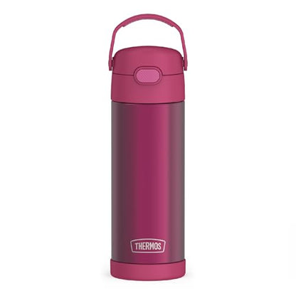 THERMOS FUNTAINER Water Bottle with Spout, 16oz, Dark Pink | Kids Stainless Steel Insulated Water Bottle, Keeps Drinks Cold Longer for School & Play, BPA-Free - color: Dark Pink, size: 16 Ounces