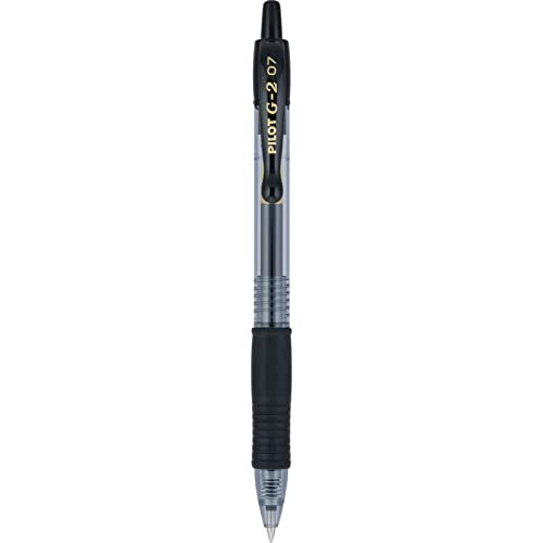 PILOT G2 Premium Refillable & Retractable Rolling Ball Gel Pens, Fine Point, Black Ink, 12 Count (Pack of 1) (31020) - color: Black
