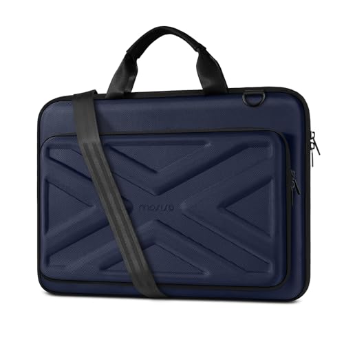 MOSISO Laptop Bag for Men,15-16 inch Computer Bag Compatible with MacBook Air 15 inch/Pro 16 inch, HP, Dell, Lenovo, Asus, Acer, Hard Shell Laptop Case with Front Pocket&Shoulder Strap, Navy Blue - color: Navy Blue, size: 16 inch