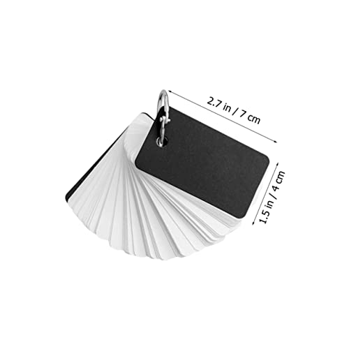 8pcs Portable Memory Cards for Travel Blank Flashcards Binder Ring Flash Cards Notecards for Daily Use - size: 7X4CM