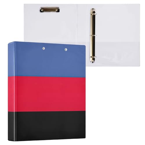 3 Ring Binders 1.5 Inch, Polyamorous Pride Flag Decorative Cute Binder Holds 200 Sheets, Notebook Binder for School Supplies, 1 Pack - color: Polyamorous Pride Flag, size: 1 Pack