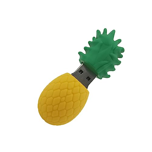 128GB Cartoon Lovely Pineapple USB Flash Drive Cute Pendrive Novelty Memory Stick - color: Pineapple, size: 128GB