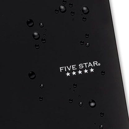 Five Star Spiral Notebook + Study App, 3 Subject, College Ruled Paper, Fights Ink Bleed, Water Resistant Cover, 8-1/2" x 11", 150 Sheets, Black (72069) (Pack of 6) - color: Black, size: 1 Count (Pack of 6)