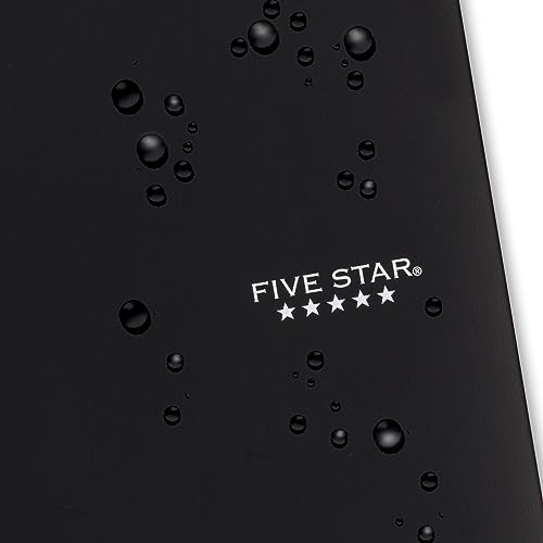 Five Star Spiral Notebook + Study App, 3 Subject, College Ruled Paper, Fights Ink Bleed, Water Resistant Cover, 8-1/2" x 11", 150 Sheets, Black (72069) (Pack of 6) - color: Black, size: 1 Count (Pack of 6)