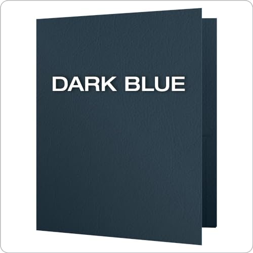 Oxford Twin-Pocket Folders, Textured Paper, Letter Size, Dark Blue, Holds 100 Sheets, (57538EE) 25 Count (Pack of 5) - color: Dark Blue, size: 25 Count (Pack of 5)