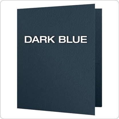 Oxford Twin-Pocket Folders, Textured Paper, Letter Size, Dark Blue, Holds 100 Sheets, (57538EE) 25 Count (Pack of 5) - color: Dark Blue, size: 25 Count (Pack of 5)