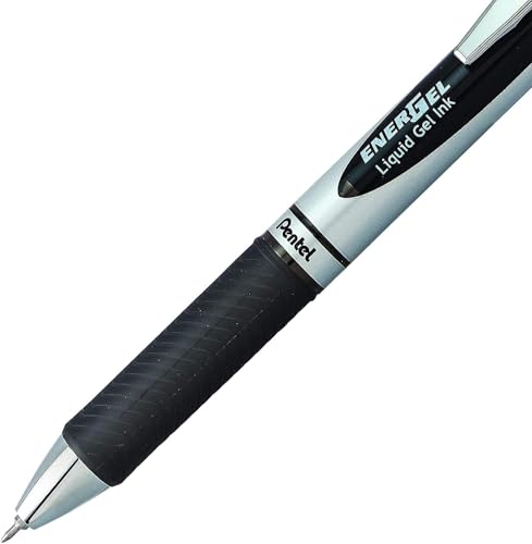 Pentel Energel 0.3mm Extra Fine Point Rtx Retractable Needle Tip Pen - 6 Black & 6 Blue - pack of 12