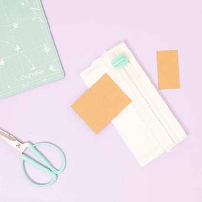 Craftelier - Paper Trimmer and Score Board for Paper Crafts | Mini Cutting Board Tool for Scrapbooking Supplies | Card Making, Small Business Essentials | Size 3.5 x 6.7 inches - size: 3.5 x 6.7 inches