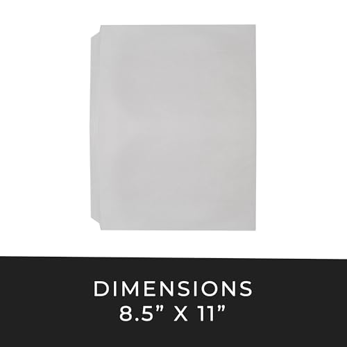 Risch Heavy-Duty 3-Hole Punched Clear Vinyl Page Protectors, Plastic Sleeves for Menu Binders, Letter-Sized Document Storage, and Recipe Books, 10-Gauge Vinyl, 8.5” X 11”, Pack of 50 - size: 8.5 X 11