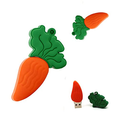 Cool USB Flash Drive - 16GB USB Drive - Fun Thumbdrive - Carrot Digital Storage (Carrot) - color: Carrot