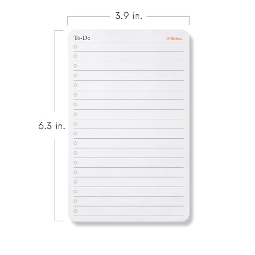Notsu To Do List Small Desk Notepad 2 Pack | Minimalist To-Do Checklist Task Memo Note Pads with Premium Thick Paper, 3.9" x 6.3" - size: 3.9" x 6.3", style: To-Do