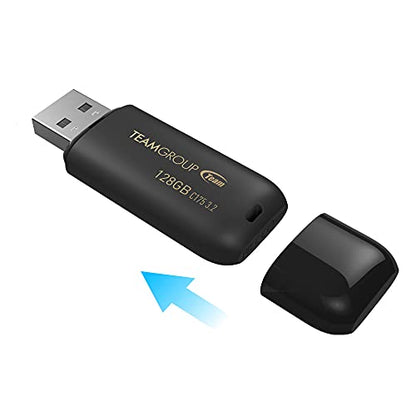TEAMGROUP C175 256GB 5 Pack USB 3.2 Gen 1 (USB 3.1/3.0) Read 100MB/s Flash Thumb Drive, External Data Storage Memory Stick Compatible with Computer/Laptop Matte Black TC1753256GB21 - size: 256GB (5-Pack)