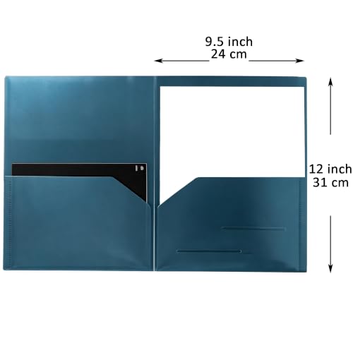 Youngever 6 Pack Heavy Duty Plastic Two Pocket Folders, Heavy Duty Plastic 2 Pocket Folder (Deep Harbor) - color: Deep Harbor