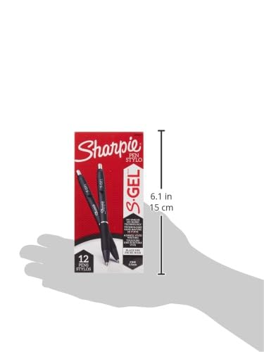 Sharpie S-Gel Pens, Medium Point (0.5mm), Black Ink, 144 count - Ideal for Writing, Journaling, Drawing, Coloring, Note-Taking, College Supplies, Pack of 12 - size: 1 Count (Pack of 144)