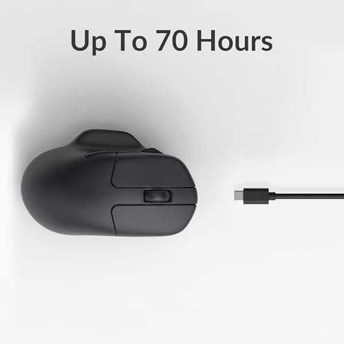Keychron M7 Wireless Computer Mouse, 26K DPI Optical Computer Mouse, 2.4 GHz/Bluetooth/Wired with Macro Button 63g Lightweight Ergonomic, Up to 70 Hours Worktime for Laptop macOS/Windows - Black - color: Black, style: 1K Polling Rate