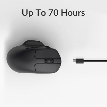 Keychron M7 Wireless Computer Mouse, 26K DPI Optical Computer Mouse, 2.4 GHz/Bluetooth/Wired with Macro Button 63g Lightweight Ergonomic, Up to 70 Hours Worktime for Laptop macOS/Windows - Black - color: Black, style: 1K Polling Rate