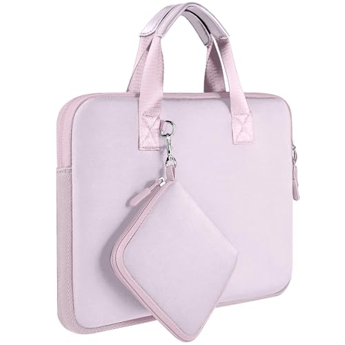 Hseok Laptop Sleeve 13.3-14 inch Case with Small Pouch, Neoprene Computer Bag Compatible with MacBook Neo/Pro 14 M5/M4/M3/M2/M1, Mac Air/Pro 13.3, XPS 14 and Most 13-14 inch Notebooks,Haze Purple - color: Haze Purple, size: 13"-14"