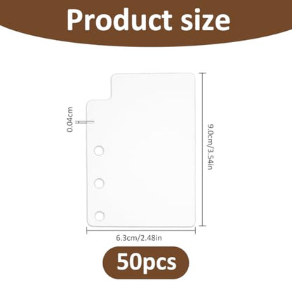 SUPERFINDINGS 50 Sheets 3.54 x2.48inch Tab Dividers Bookmark Plastic Dividers for 3 Ring Binders Semi-Transparent Blank Top Index Divider for Loose Leaf Personal Planner Travelers Journal Notebook