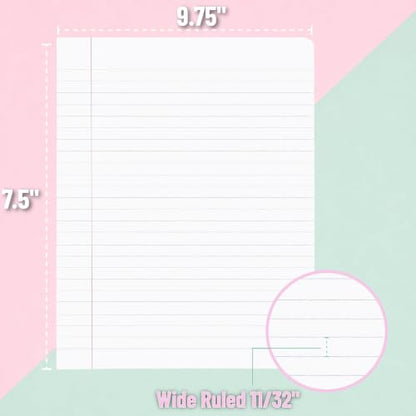 Mr. Pen- Composition Notebook, 2 Pack, Wide Ruled, 50 Sheets, 9.75" x 7.5" | Black Marble, Composition Book, Notebooks for School, Wide Ruled Composition Notebook, Journal Notebooks, Writing Notebooks - size: 2 Pack