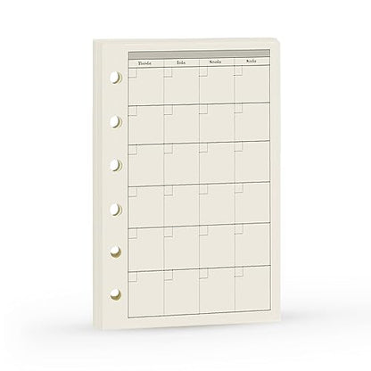 Planner Refill, Pocket Notebook, Month Tracker Binder Refills for 6 Holes Filofax/Personal Journal, 100Gsm Quality,45sheets/90pages A7 Refill, 4.84 x 3.23'', Harphia - color: Monthly Plan, size: A7