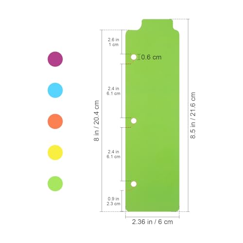 FAVOMOTO Binder Bookmark 5 Pack Notebook Tab Dividers Plastic Binder Tabs Dividers with Writable Tabs Removable Index Dividers for 3 Ring Planner Office School Organization