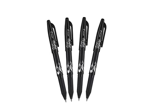 PILOT FriXion Ball Erasable & Refillable Gel Ink Stick Pens, Fine Point, Black Ink, 4 PACK
