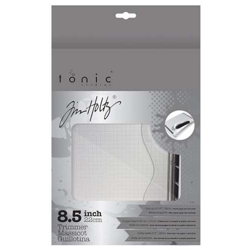 Tonic Studios Paper Cutter Tool - Guillotine Paper Trimmer for Scrapbooking, Vinyl, and Craft Paper - 8.5 Inch Cutting Length with Ruler and Grid Lines - size: 8.5" Blade