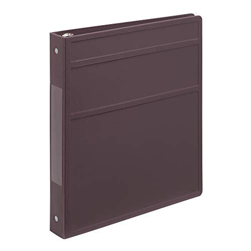 Carstens 1-Inch Heavy Duty 3-Ring Binder - Side Opening, Plum, Durable Plastic, Precision No-Gap Rings, Waterproof Cover, No Pockets, Holds 125 US Letter Sheets, BPA-Free, Made in USA (8712-3R) - color: Mulberry, size: Individual