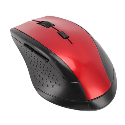 2.4G Mouse, Compact Laptop Mouse for Computer, Red, Modern - color: Red